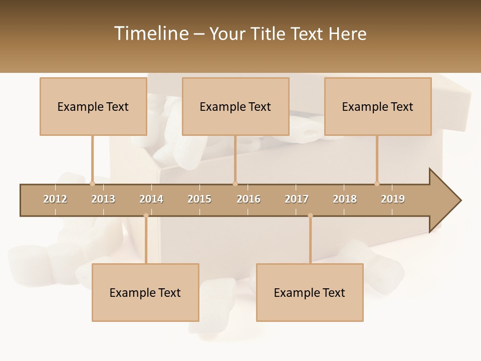 A Box Filled With White Marshmallows On Top Of A Table PowerPoint Template