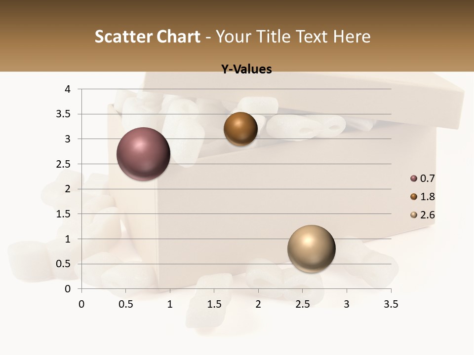 A Box Filled With White Marshmallows On Top Of A Table PowerPoint Template