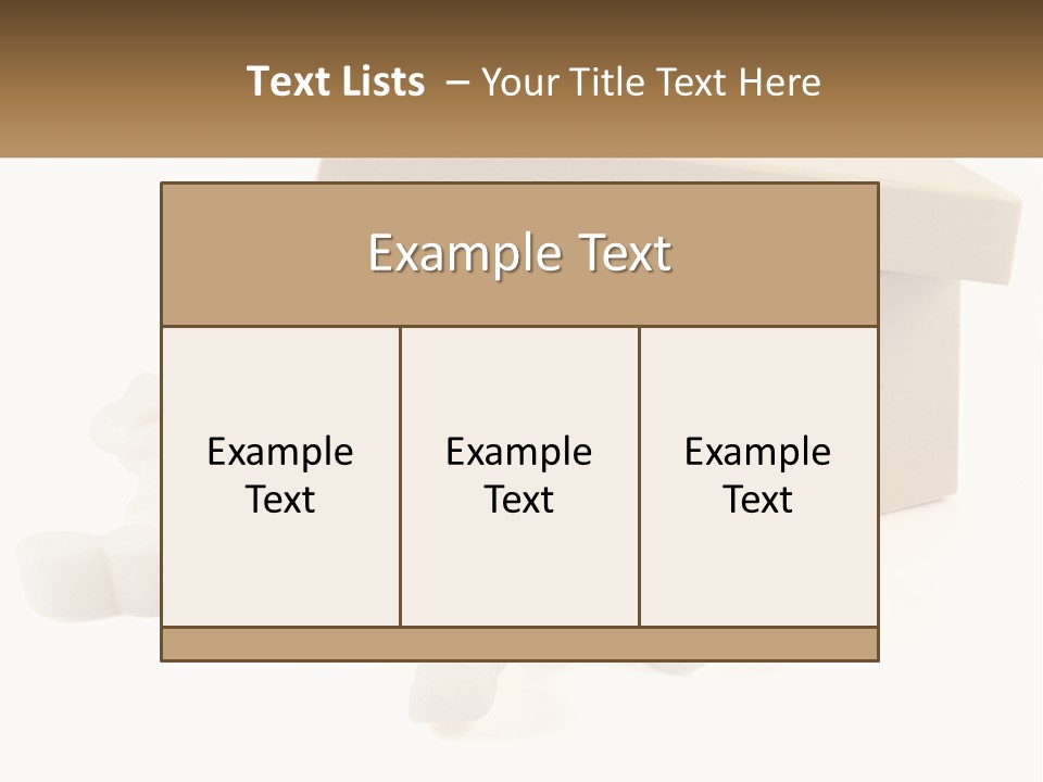 A Box Filled With White Marshmallows On Top Of A Table PowerPoint Template