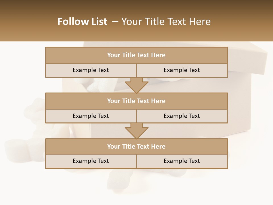 A Box Filled With White Marshmallows On Top Of A Table PowerPoint Template