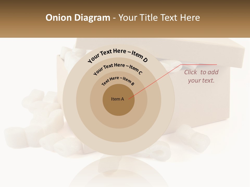 A Box Filled With White Marshmallows On Top Of A Table PowerPoint Template
