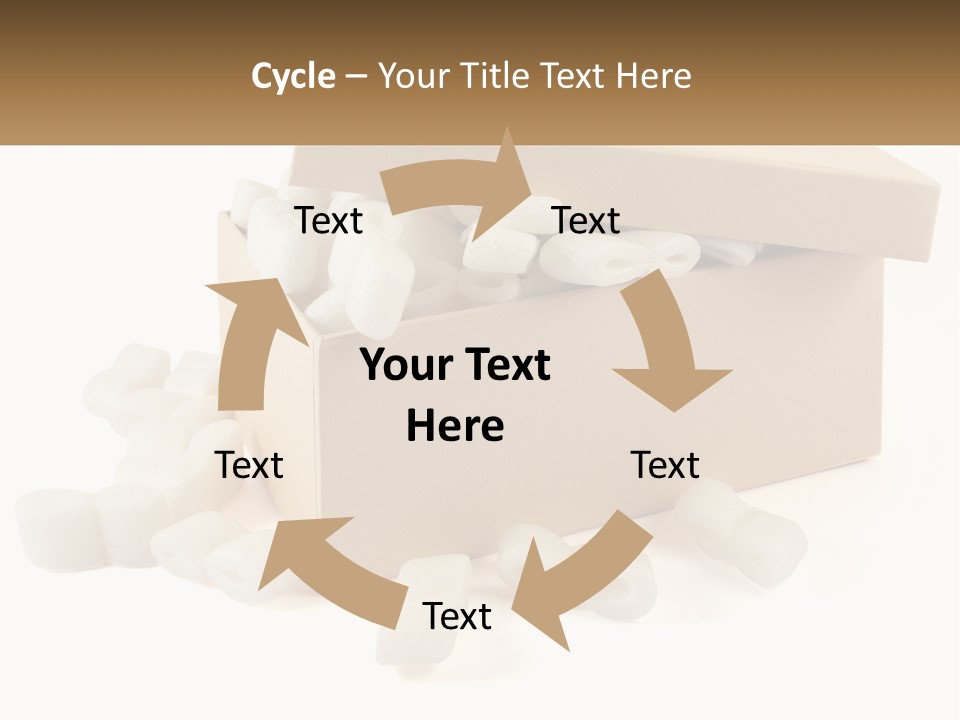 A Box Filled With White Marshmallows On Top Of A Table PowerPoint Template