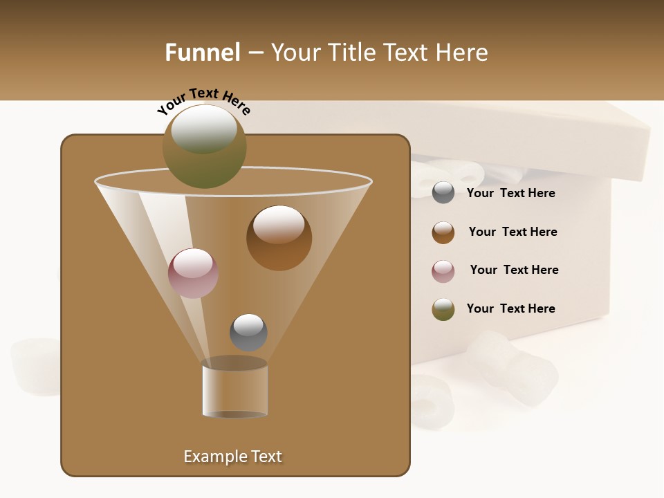 A Box Filled With White Marshmallows On Top Of A Table PowerPoint Template