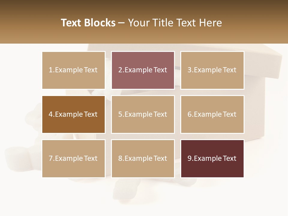 A Box Filled With White Marshmallows On Top Of A Table PowerPoint Template