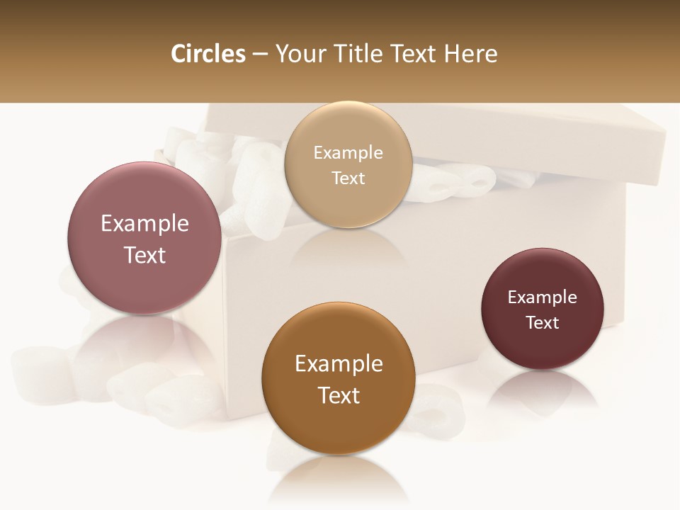 A Box Filled With White Marshmallows On Top Of A Table PowerPoint Template