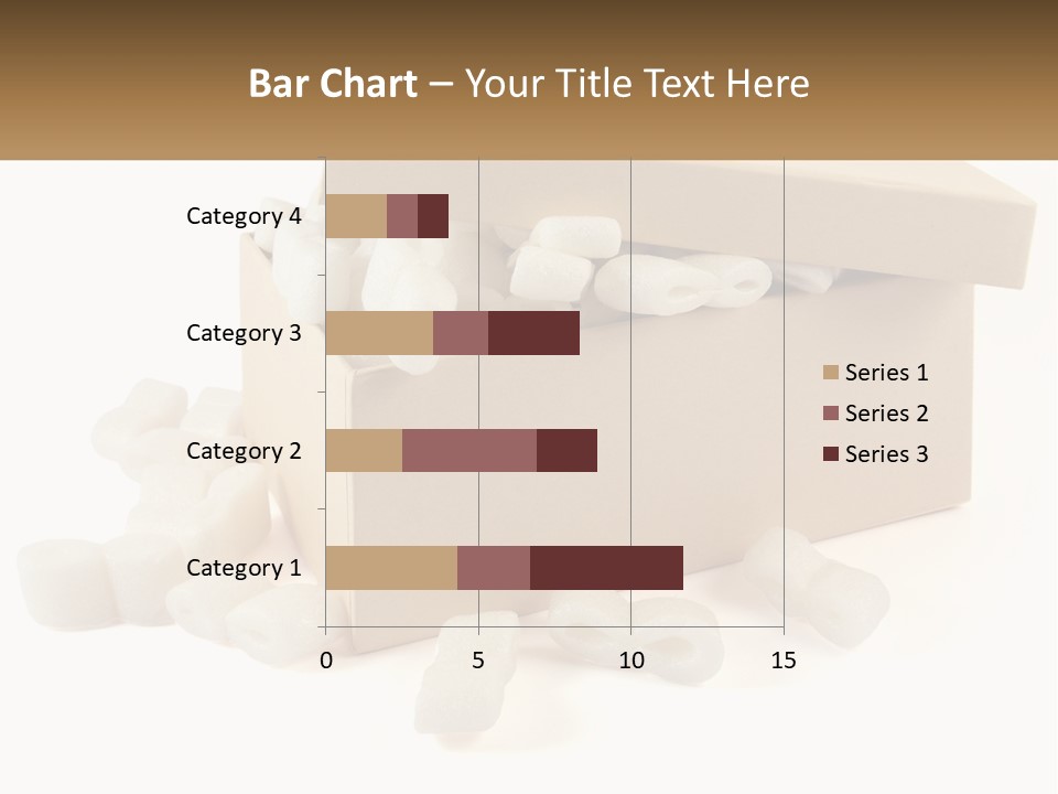 A Box Filled With White Marshmallows On Top Of A Table PowerPoint Template