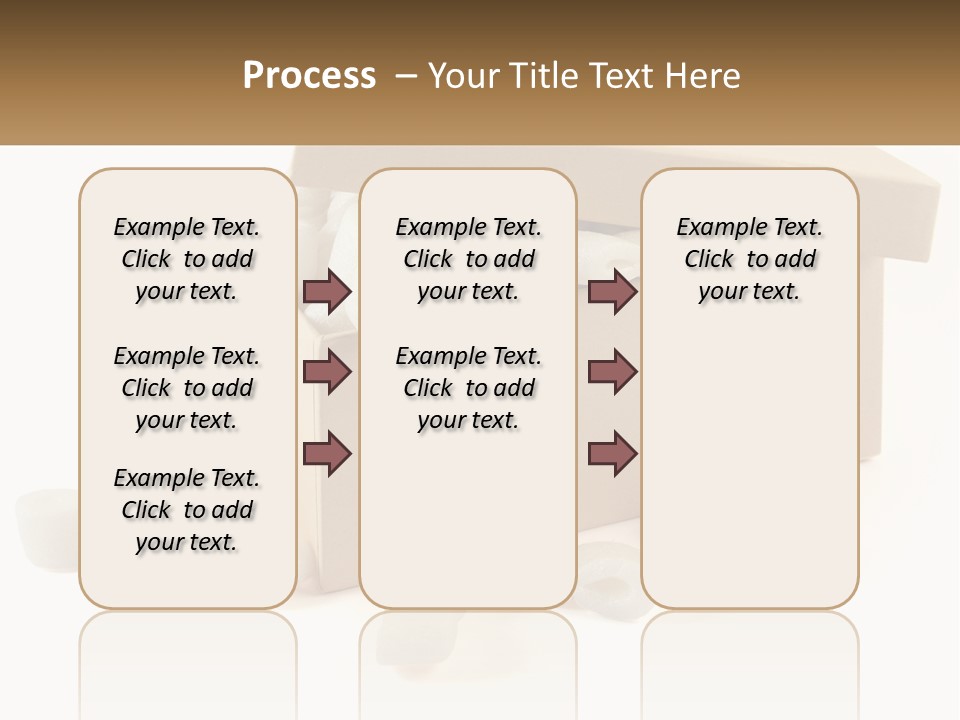 A Box Filled With White Marshmallows On Top Of A Table PowerPoint Template