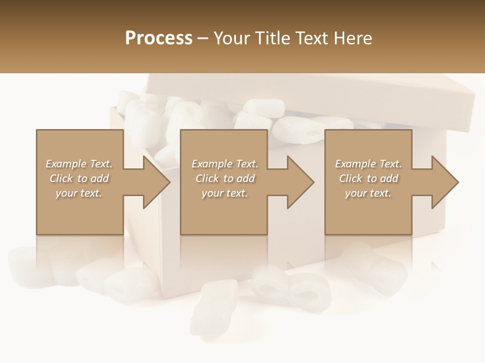 A Box Filled With White Marshmallows On Top Of A Table PowerPoint Template