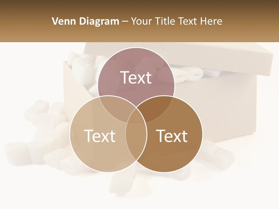 A Box Filled With White Marshmallows On Top Of A Table PowerPoint Template