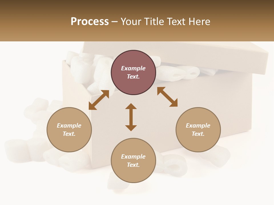 A Box Filled With White Marshmallows On Top Of A Table PowerPoint Template