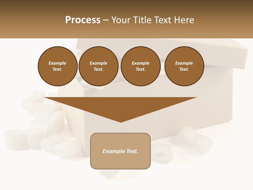 A Box Filled With White Marshmallows On Top Of A Table PowerPoint Template