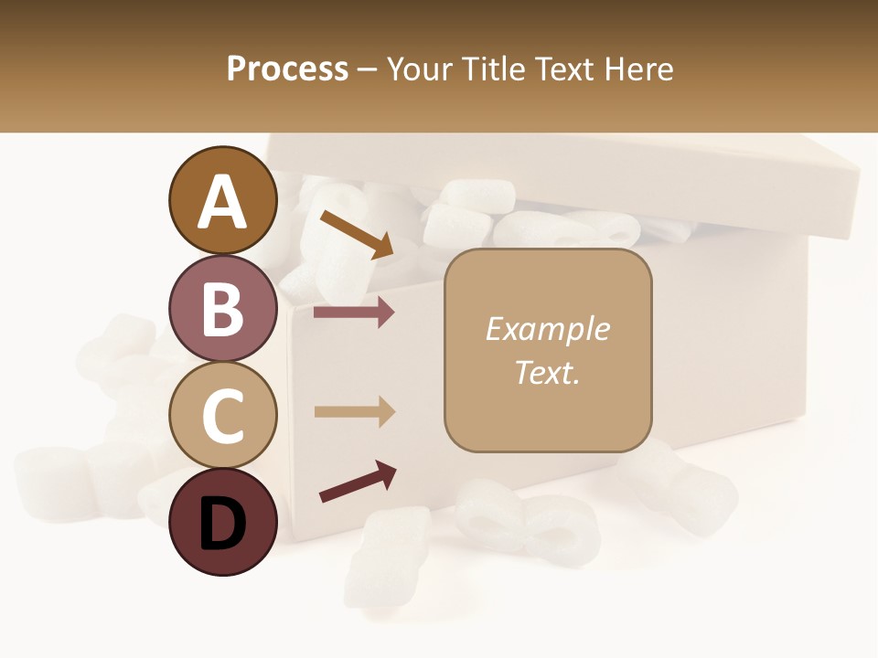 A Box Filled With White Marshmallows On Top Of A Table PowerPoint Template