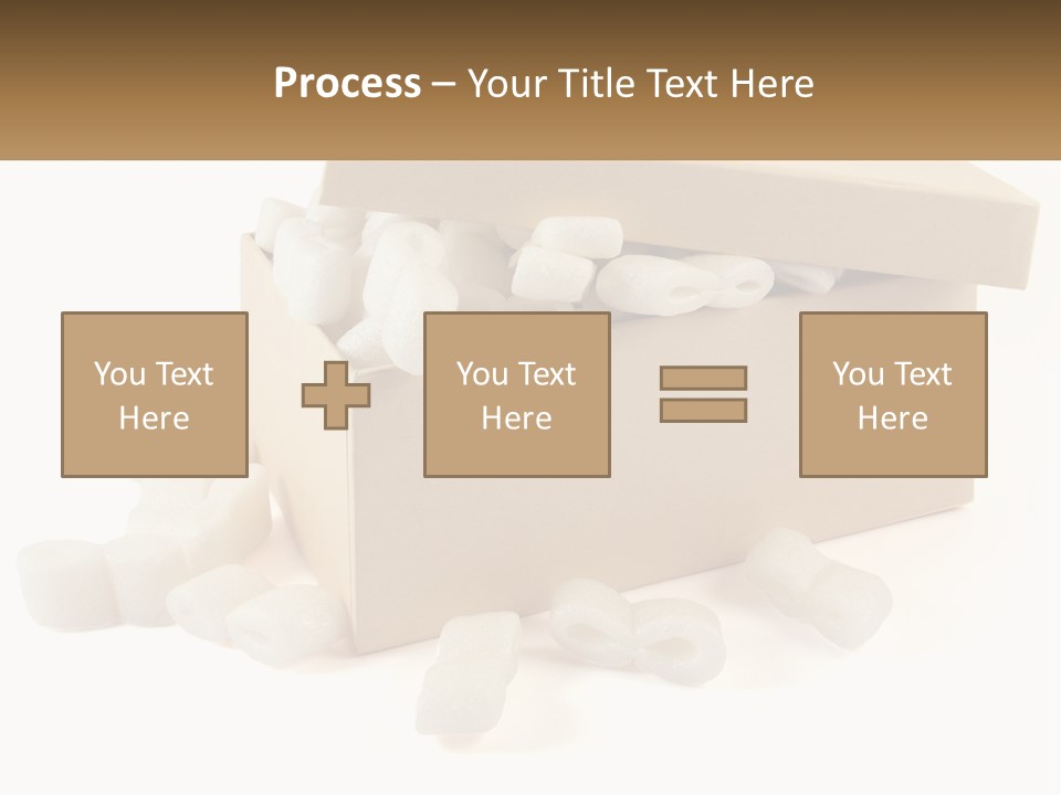 A Box Filled With White Marshmallows On Top Of A Table PowerPoint Template