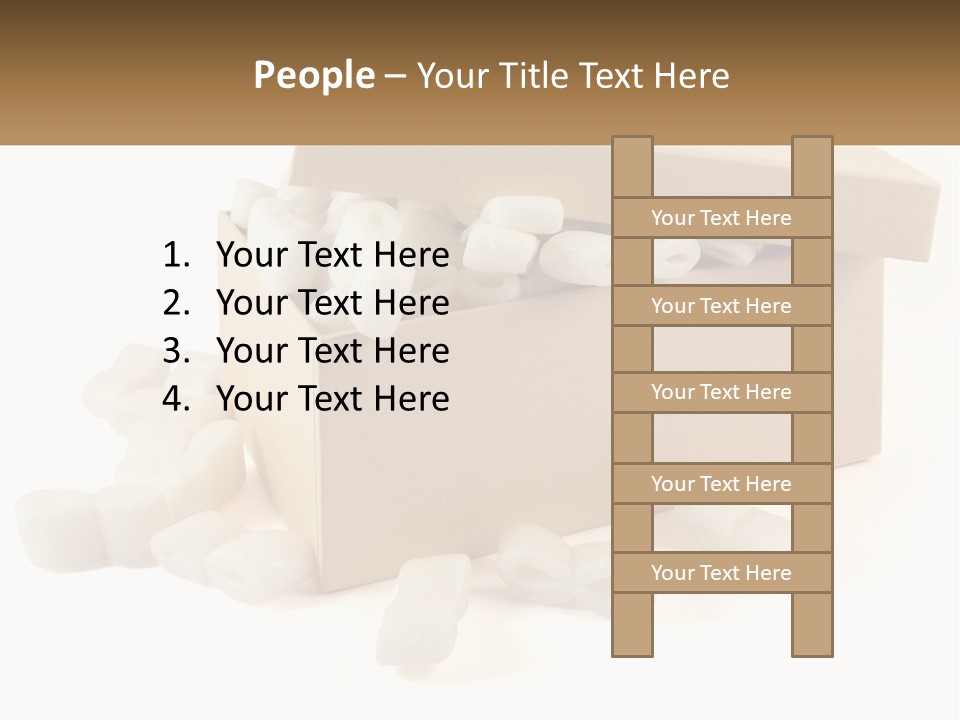 A Box Filled With White Marshmallows On Top Of A Table PowerPoint Template