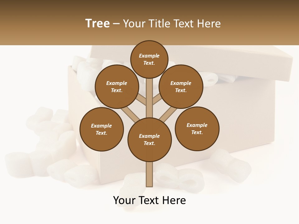 A Box Filled With White Marshmallows On Top Of A Table PowerPoint Template