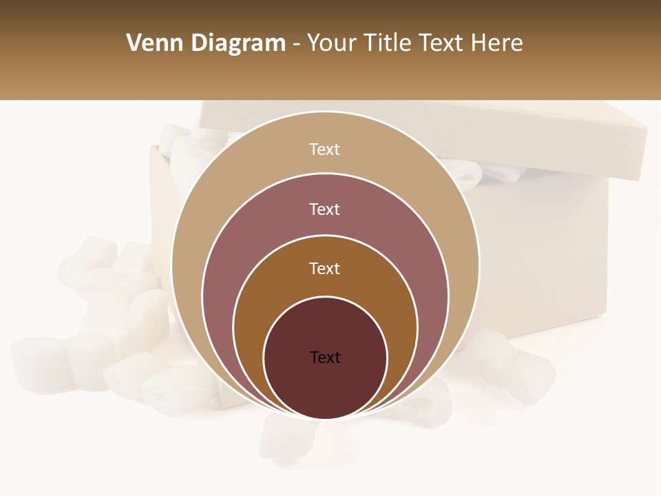 A Box Filled With White Marshmallows On Top Of A Table PowerPoint Template
