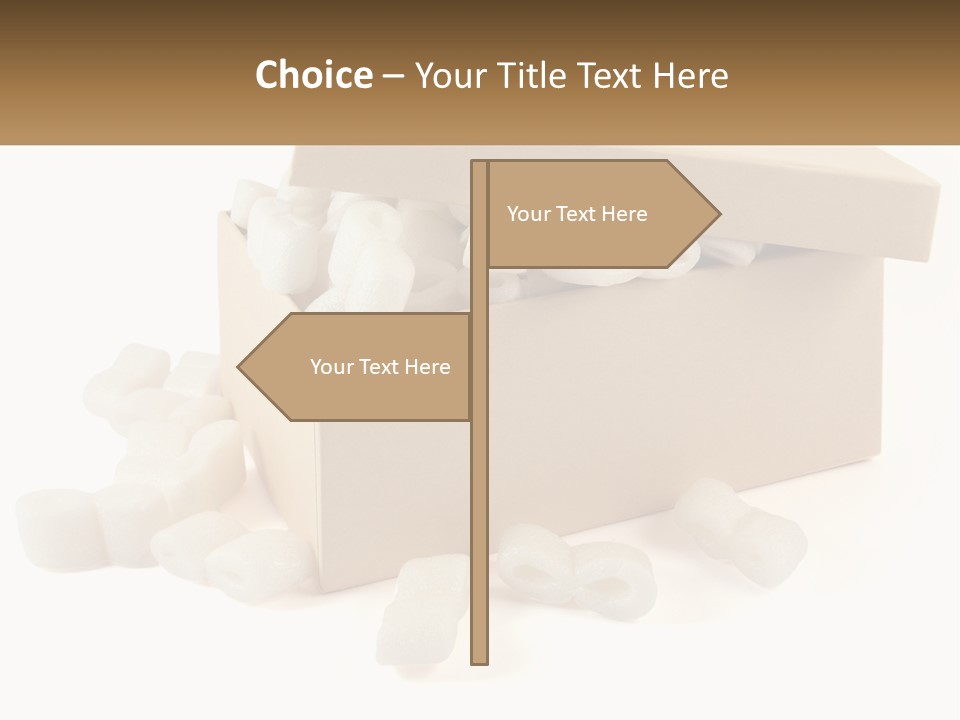 A Box Filled With White Marshmallows On Top Of A Table PowerPoint Template