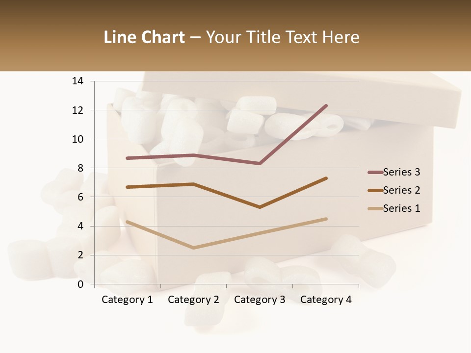 A Box Filled With White Marshmallows On Top Of A Table PowerPoint Template