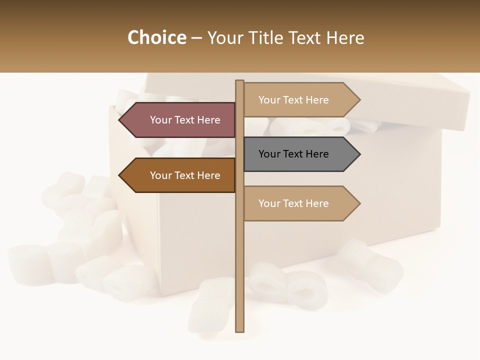 A Box Filled With White Marshmallows On Top Of A Table PowerPoint Template