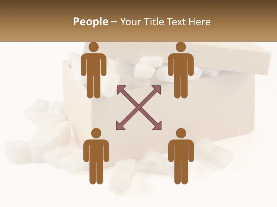 A Box Filled With White Marshmallows On Top Of A Table PowerPoint Template