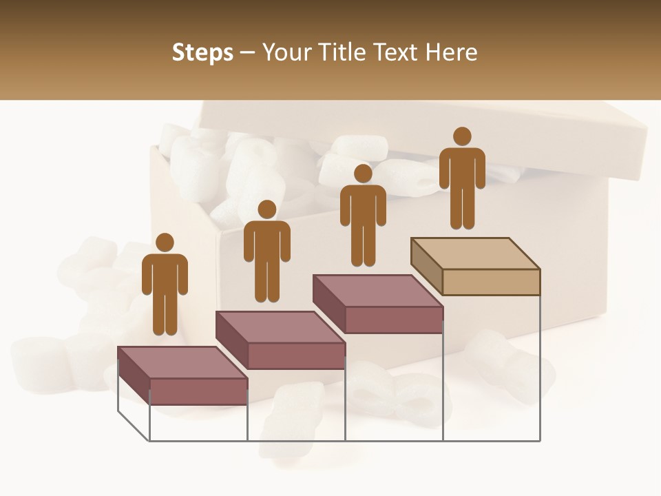 A Box Filled With White Marshmallows On Top Of A Table PowerPoint Template