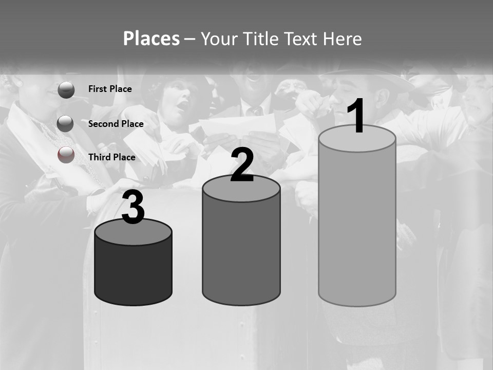 A Group Of People Standing Around A Trunk PowerPoint Template