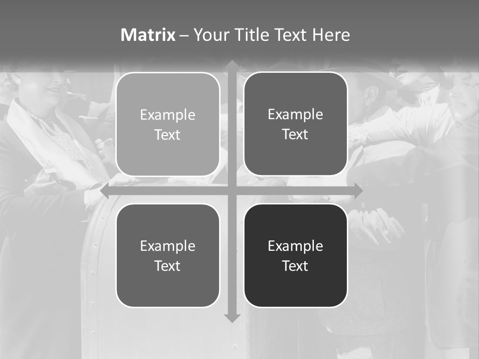 A Group Of People Standing Around A Trunk PowerPoint Template