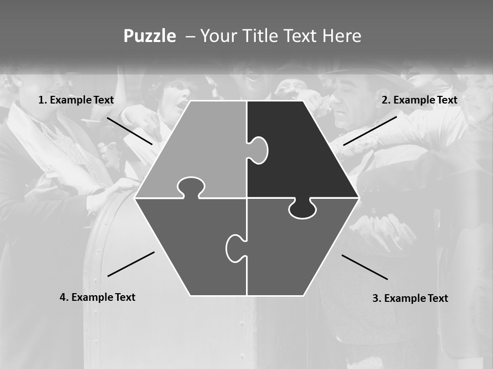 A Group Of People Standing Around A Trunk PowerPoint Template