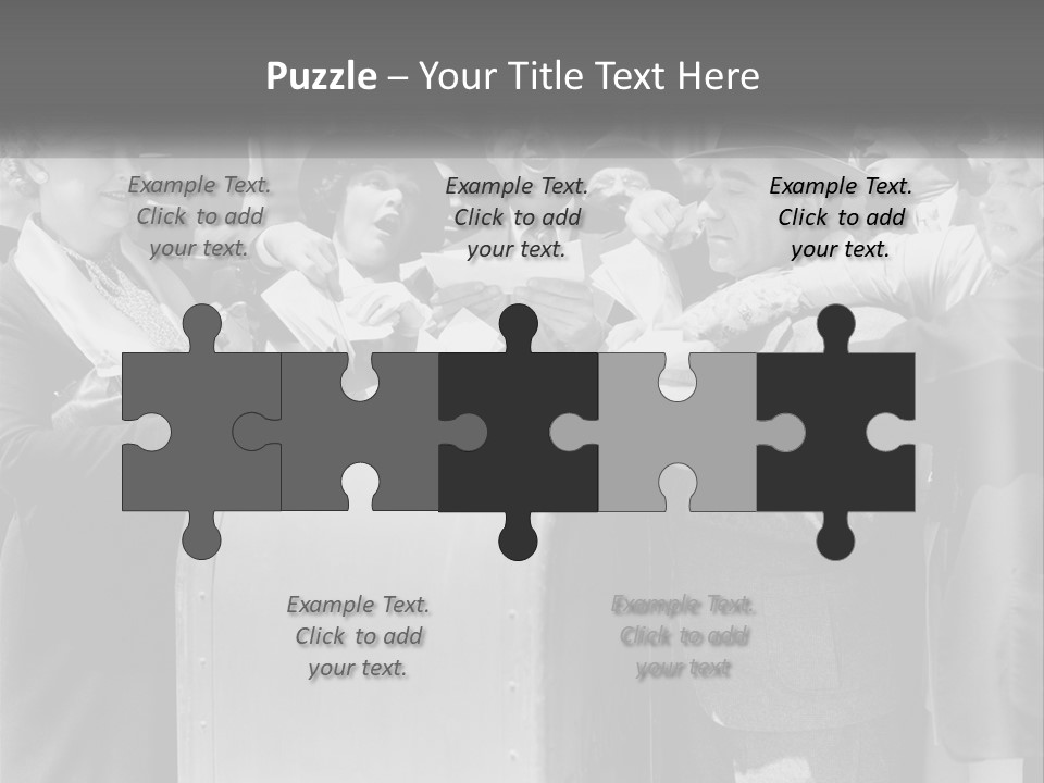 A Group Of People Standing Around A Trunk PowerPoint Template