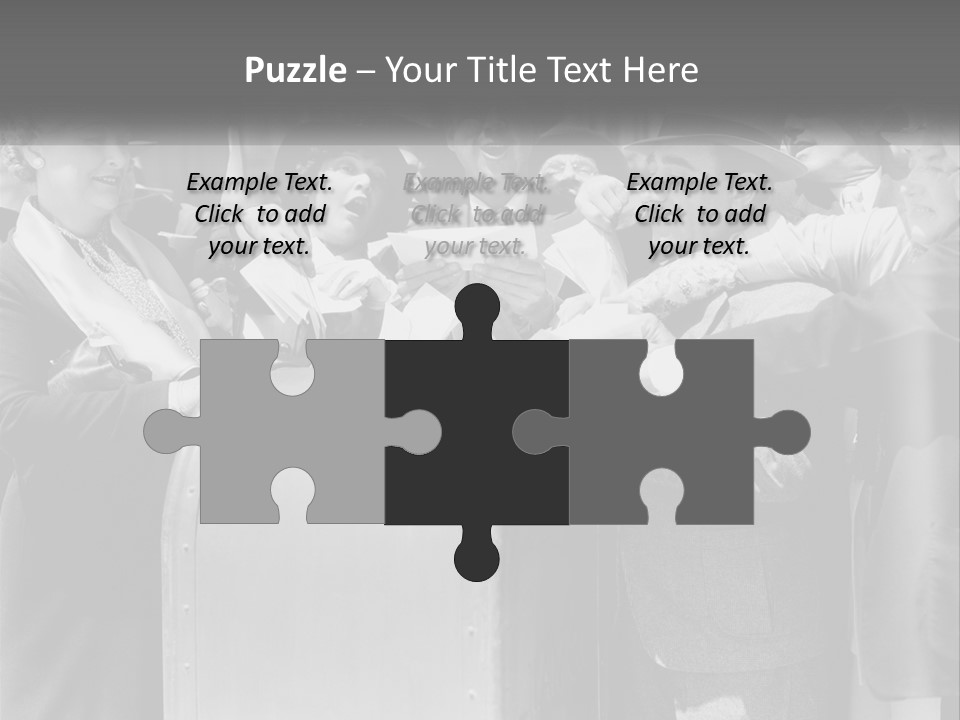 A Group Of People Standing Around A Trunk PowerPoint Template