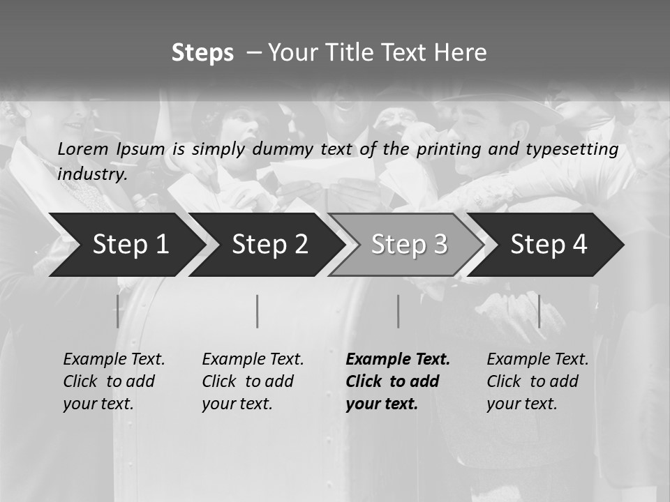A Group Of People Standing Around A Trunk PowerPoint Template