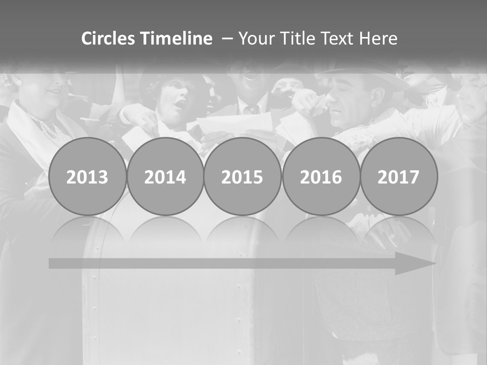 A Group Of People Standing Around A Trunk PowerPoint Template