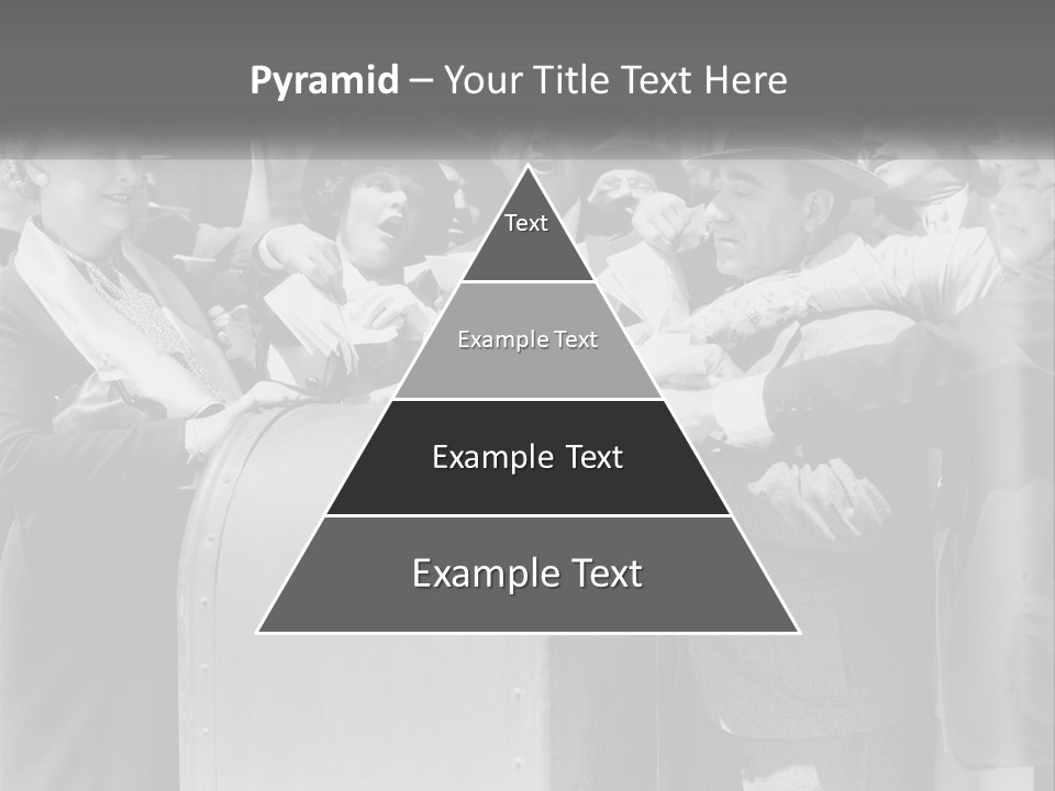 A Group Of People Standing Around A Trunk PowerPoint Template