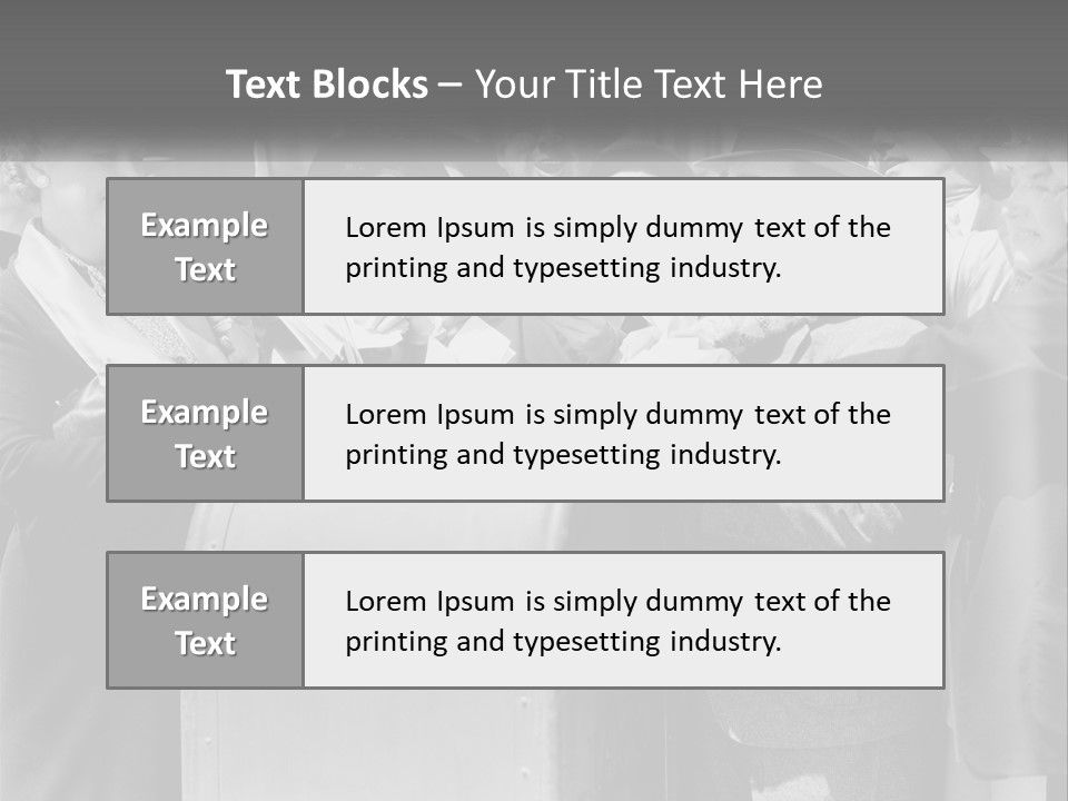 A Group Of People Standing Around A Trunk PowerPoint Template