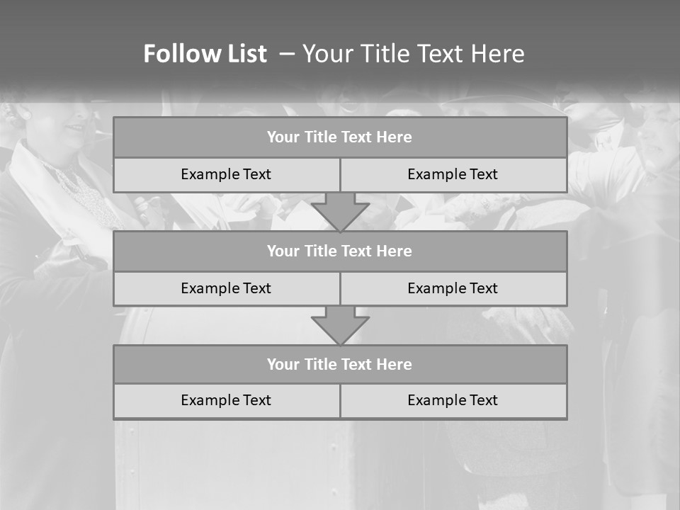 A Group Of People Standing Around A Trunk PowerPoint Template