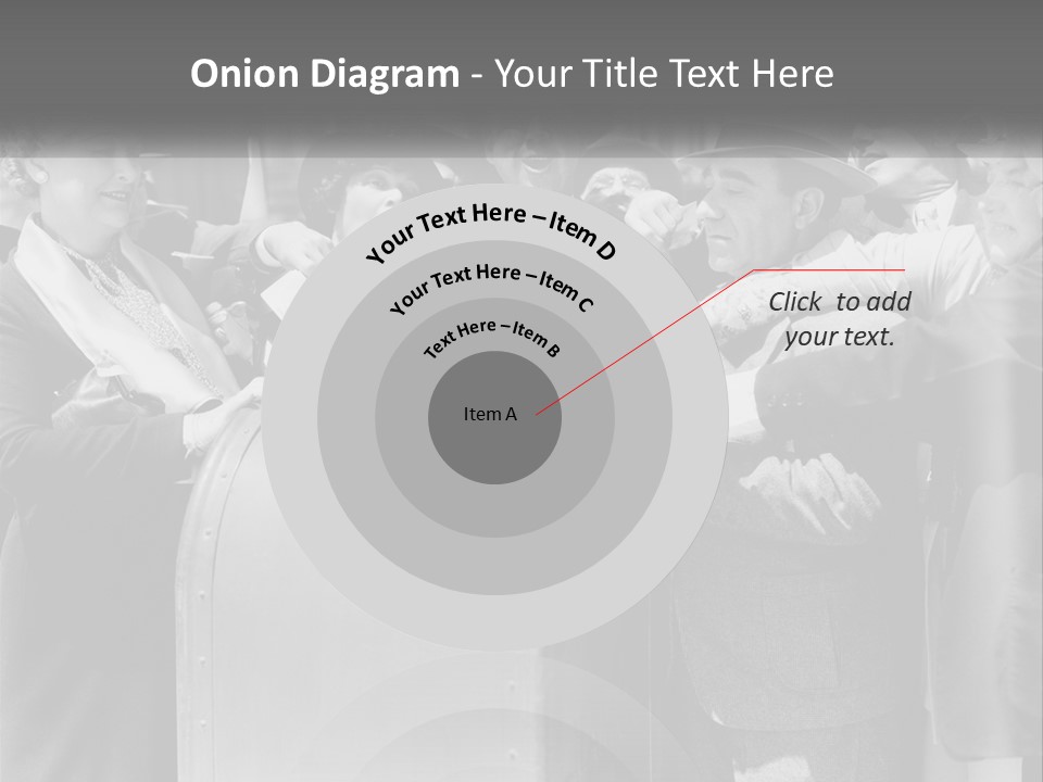 A Group Of People Standing Around A Trunk PowerPoint Template