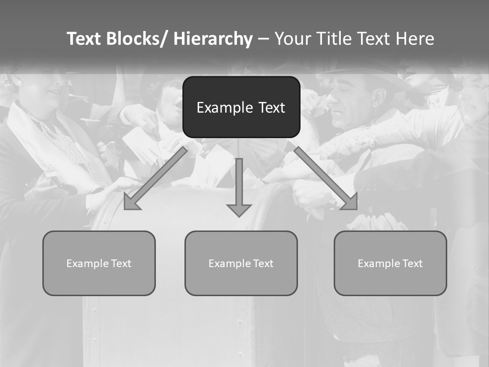 A Group Of People Standing Around A Trunk PowerPoint Template