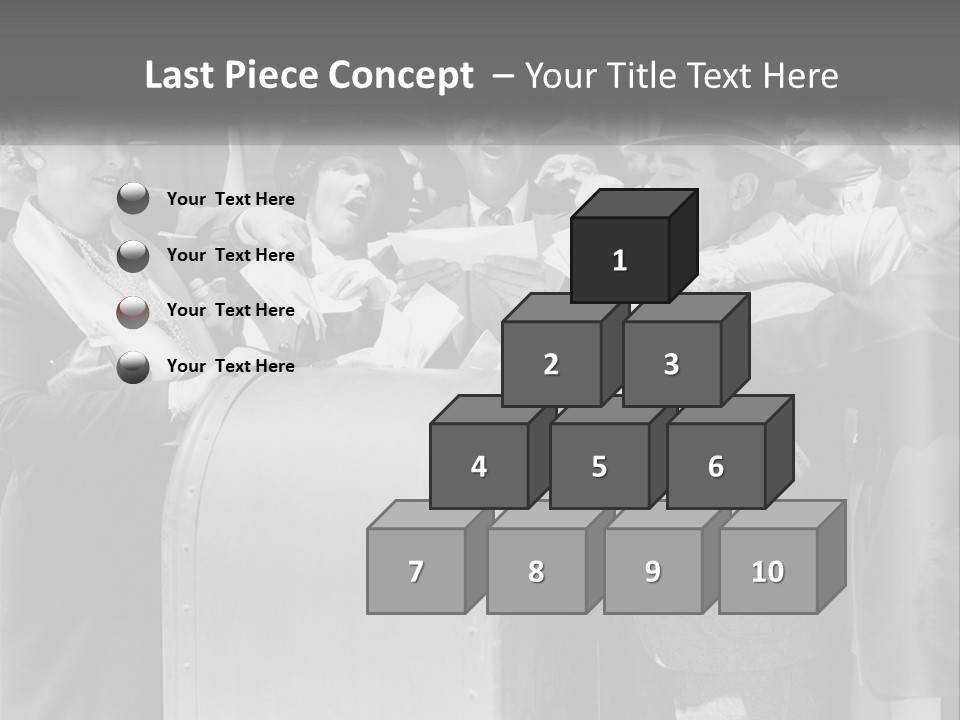 A Group Of People Standing Around A Trunk PowerPoint Template