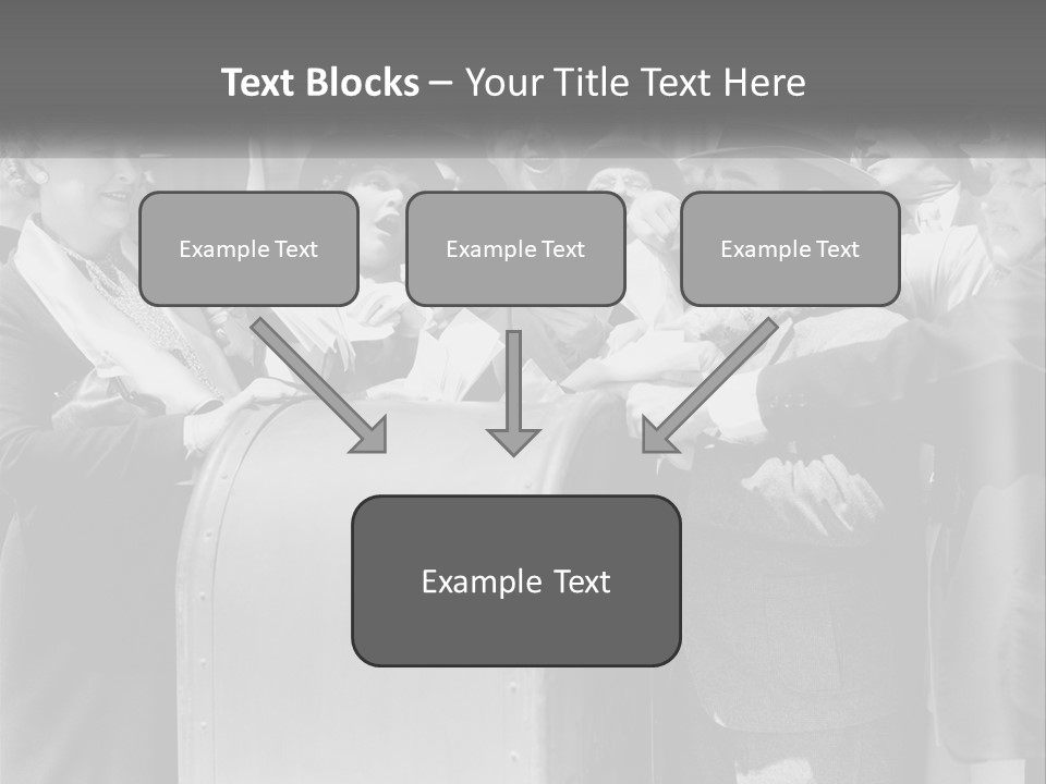 A Group Of People Standing Around A Trunk PowerPoint Template