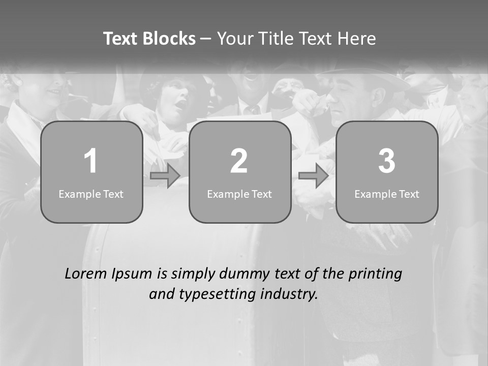 A Group Of People Standing Around A Trunk PowerPoint Template