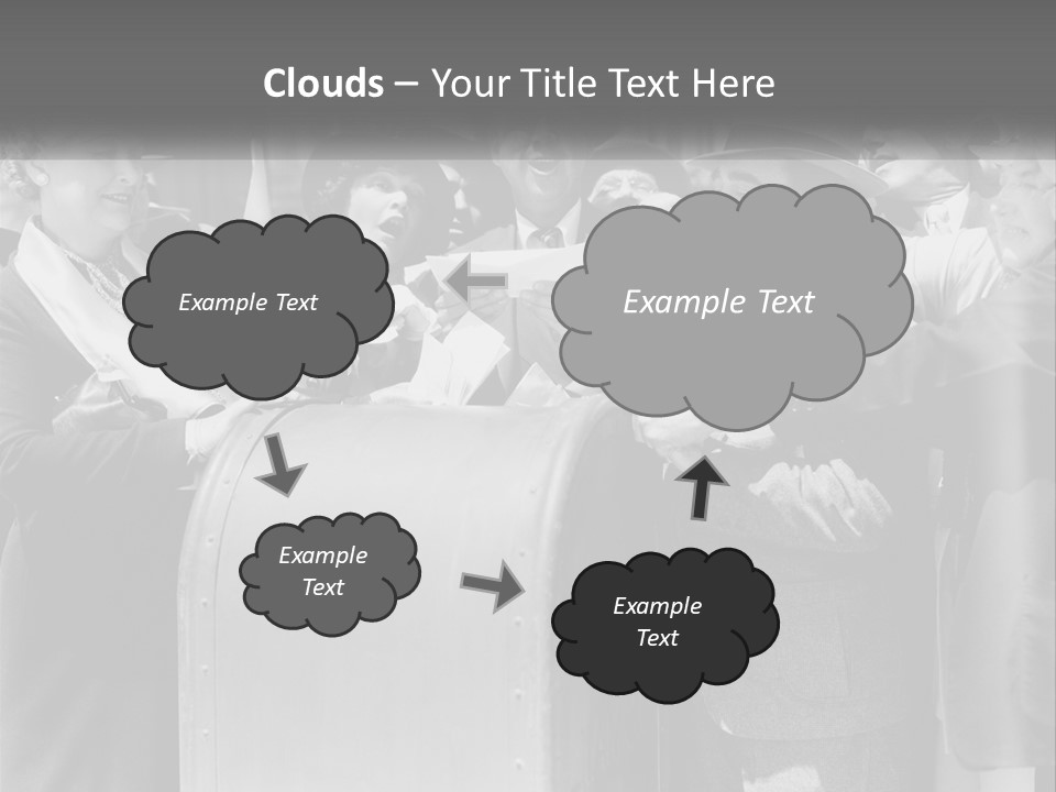 A Group Of People Standing Around A Trunk PowerPoint Template