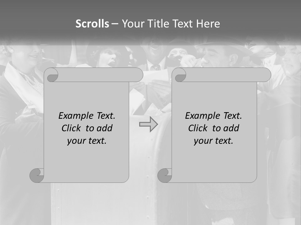 A Group Of People Standing Around A Trunk PowerPoint Template