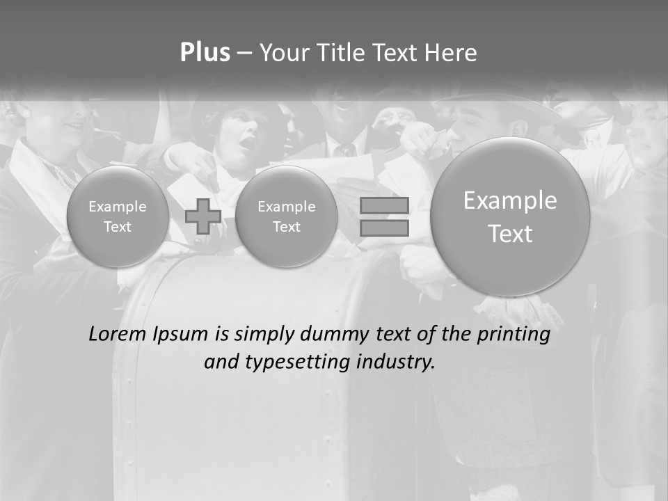 A Group Of People Standing Around A Trunk PowerPoint Template