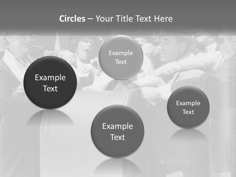 A Group Of People Standing Around A Trunk PowerPoint Template