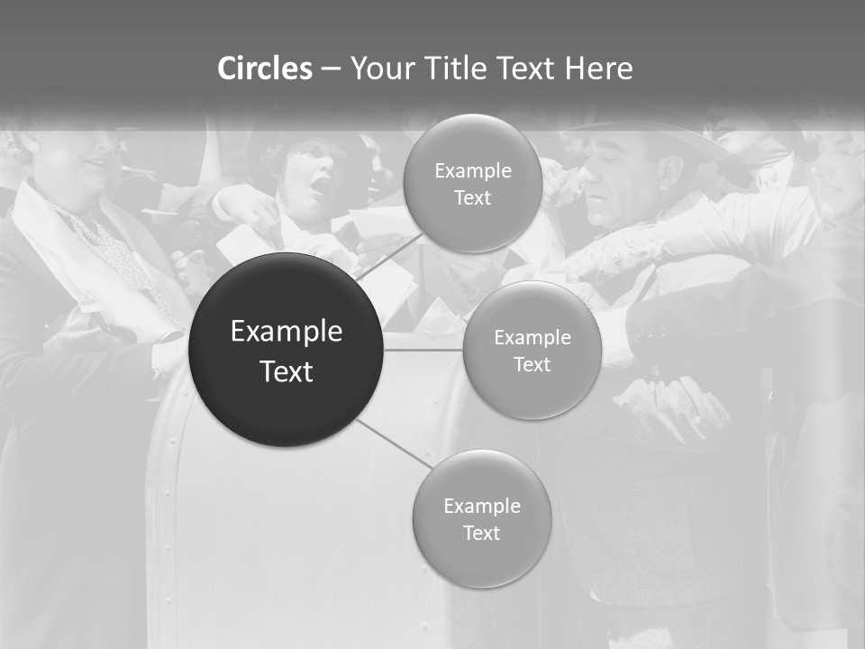 A Group Of People Standing Around A Trunk PowerPoint Template