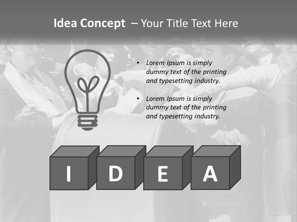 A Group Of People Standing Around A Trunk PowerPoint Template