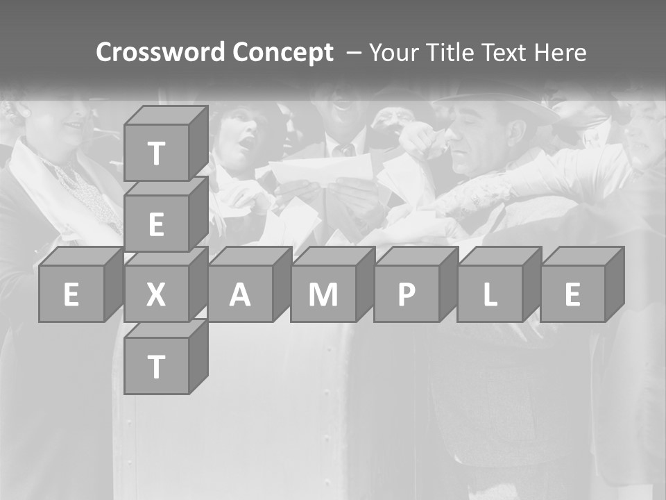 A Group Of People Standing Around A Trunk PowerPoint Template