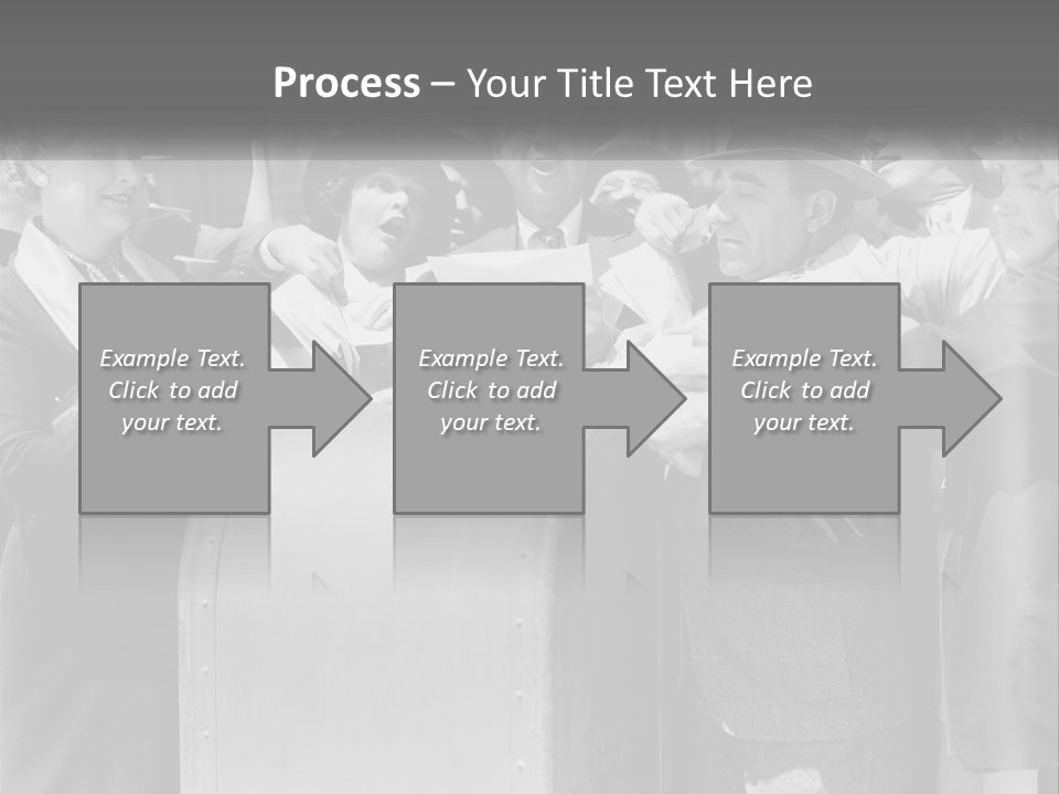 A Group Of People Standing Around A Trunk PowerPoint Template