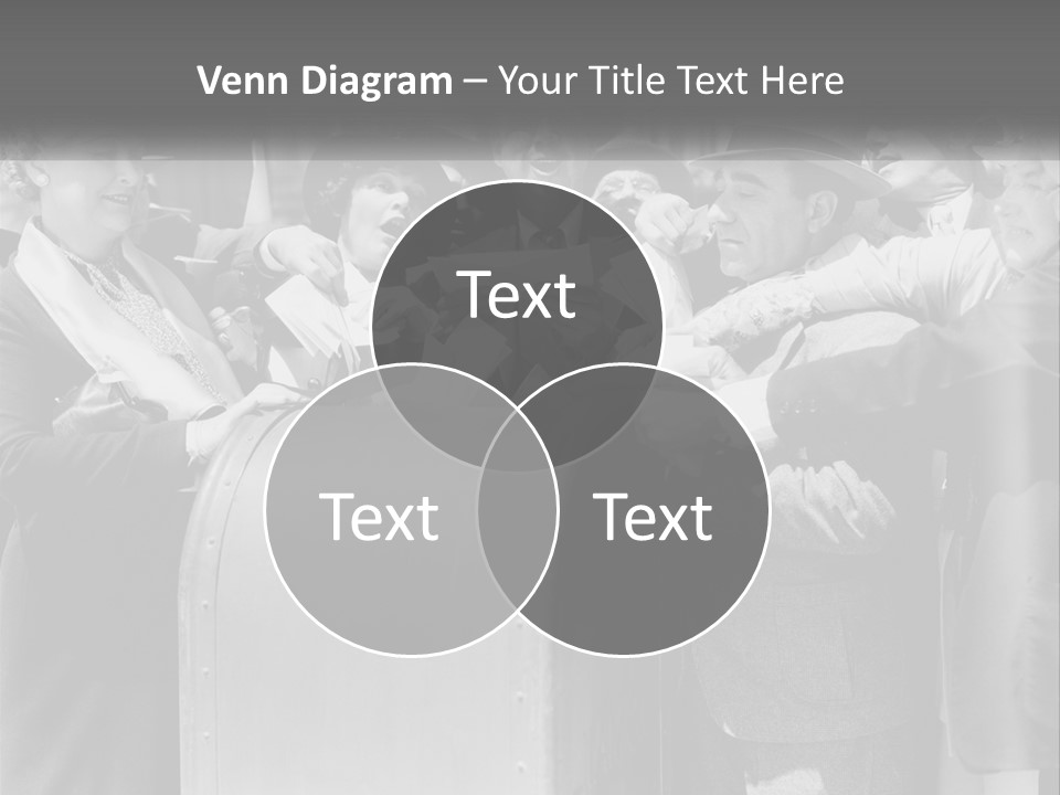 A Group Of People Standing Around A Trunk PowerPoint Template