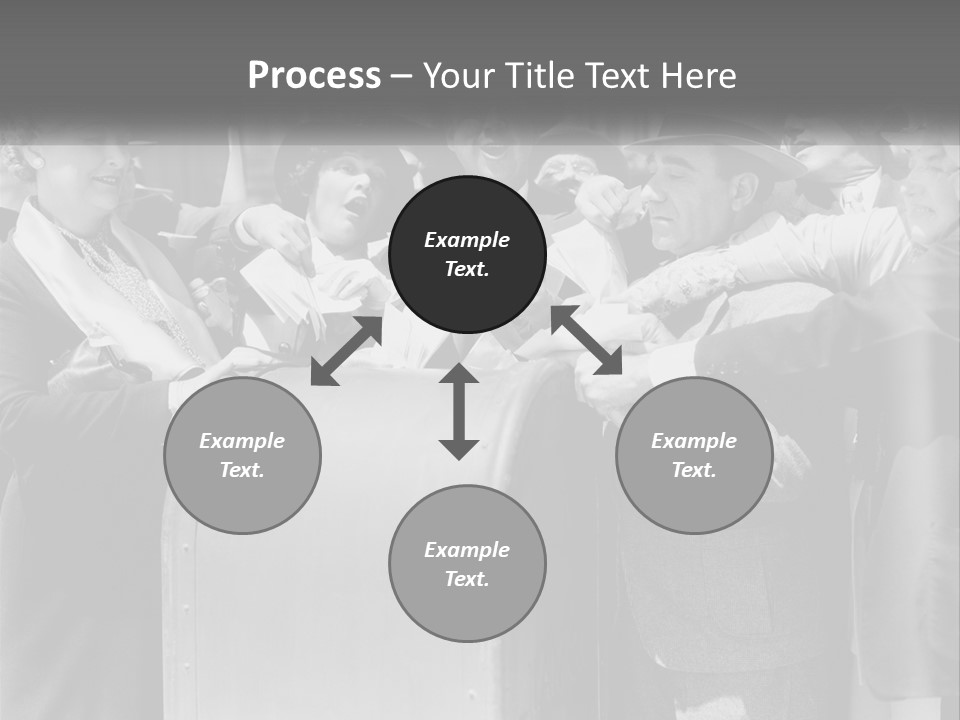 A Group Of People Standing Around A Trunk PowerPoint Template